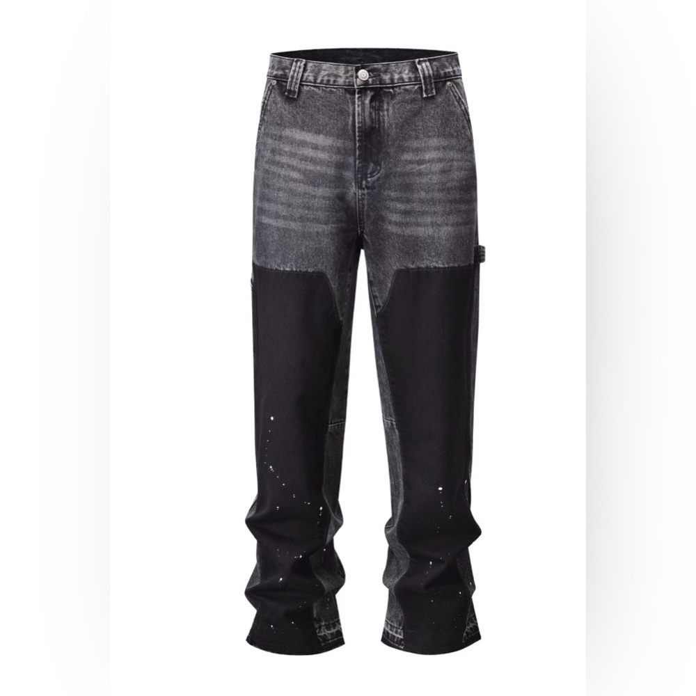 Black Washed Flared Jeans